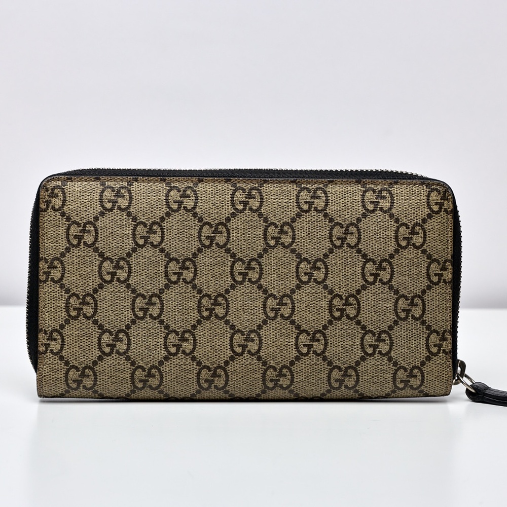 Gucci Angry Cat Print GG Supreme Zip Around Wallet - Picture 4 of 11